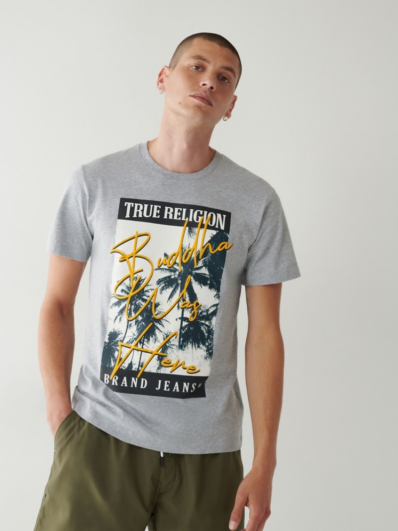 T Shirts True Religion Graphique Logo Homme Blanche Bleu | ZER-70917352