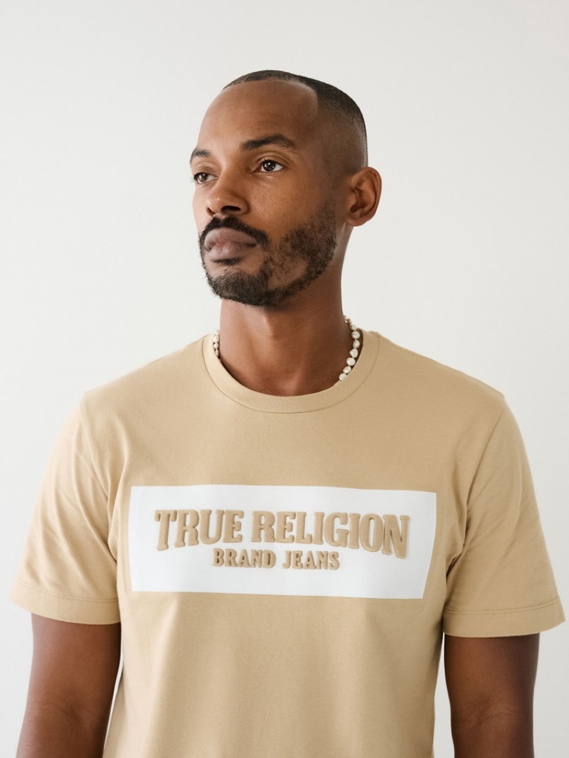 T Shirts True Religion Embossed Arch Logo Homme Noir | CKW-66749512