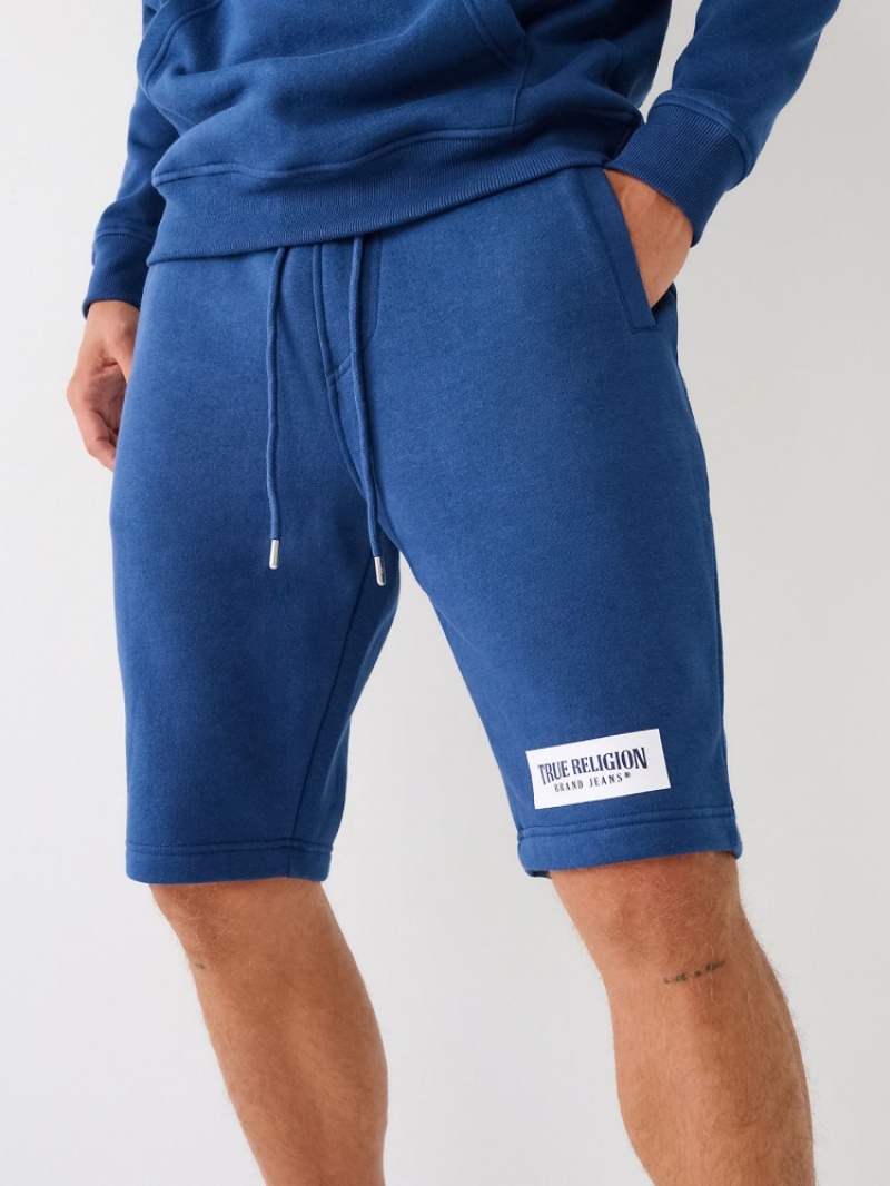 Short True Religion Logo Sweat Corta Homme Bleu | NDK-80565352