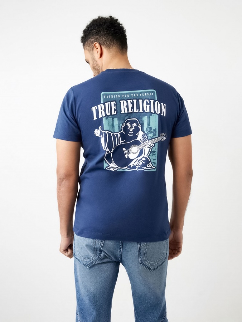 T Shirts True Religion City Buddha Logo Crew Homme Beige | JKO-85960278