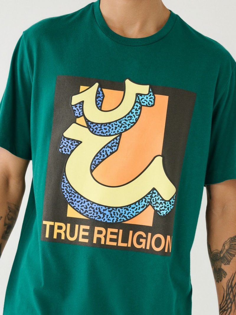 T Shirts True Religion Channel True Graphique Relaxed Homme Jaune | YNV-28347366