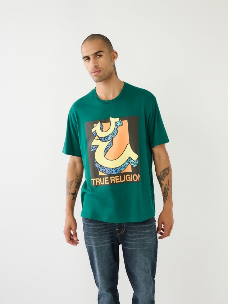 T Shirts True Religion Channel True Graphique Relaxed Homme Jaune | YNV-28347366