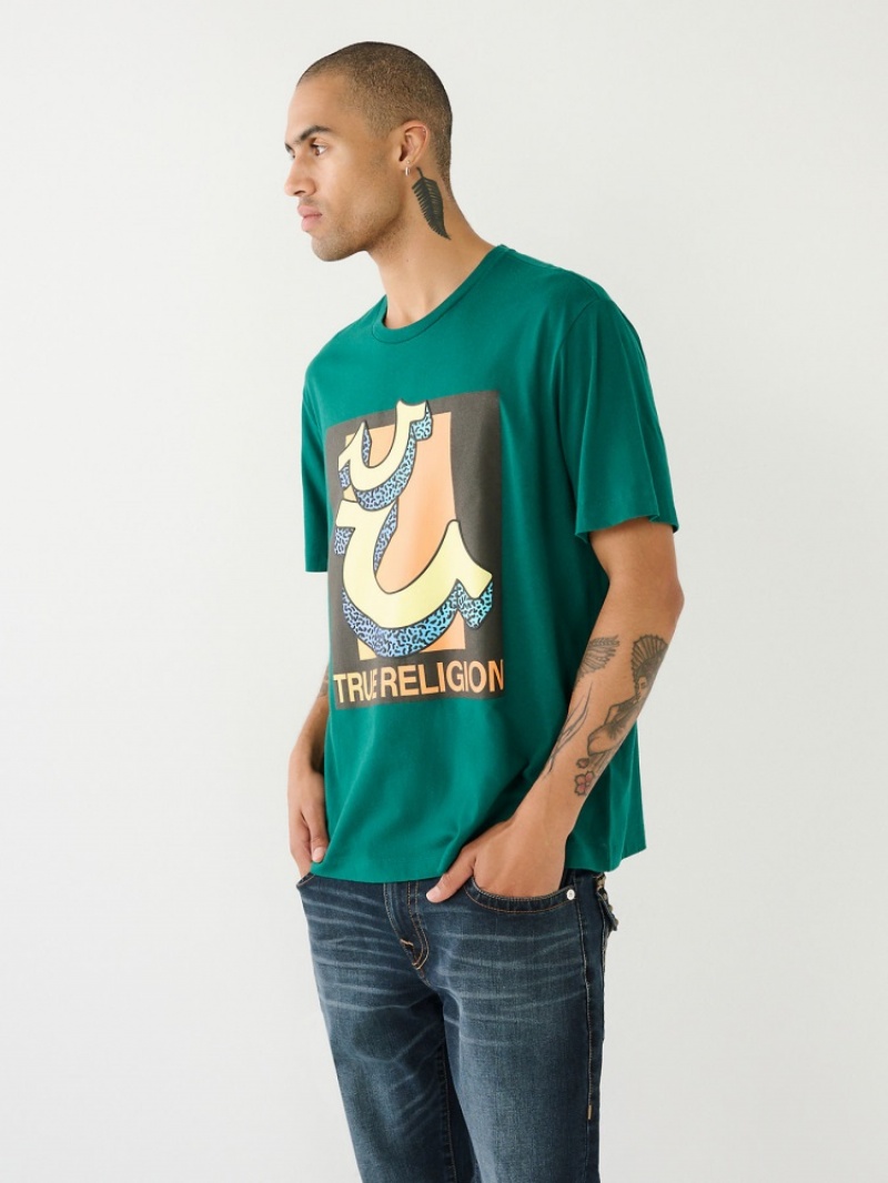 T Shirts True Religion Channel True Graphique Relaxed Homme Jaune | YNV-28347366