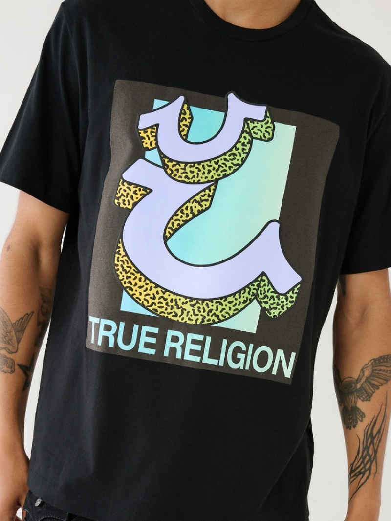 T Shirts True Religion Channel True Graphique Relaxed Homme Orange Rose | AIO-87542069