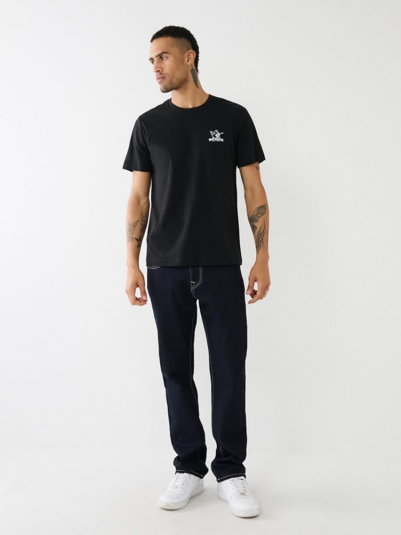 T Shirts True Religion Buddha Sunrise Logo Homme Kaki | OSF-54759423