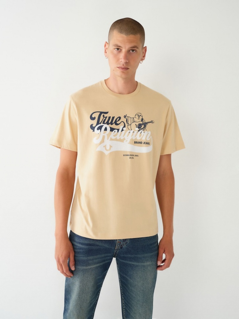 T Shirts True Religion Buddha Relaxed Homme Bleu | BJV-38340966