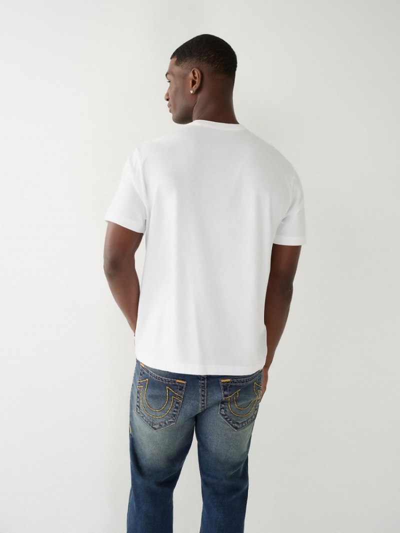 T Shirts True Religion Buddha Relaxed Homme Noir | ZJS-93570785