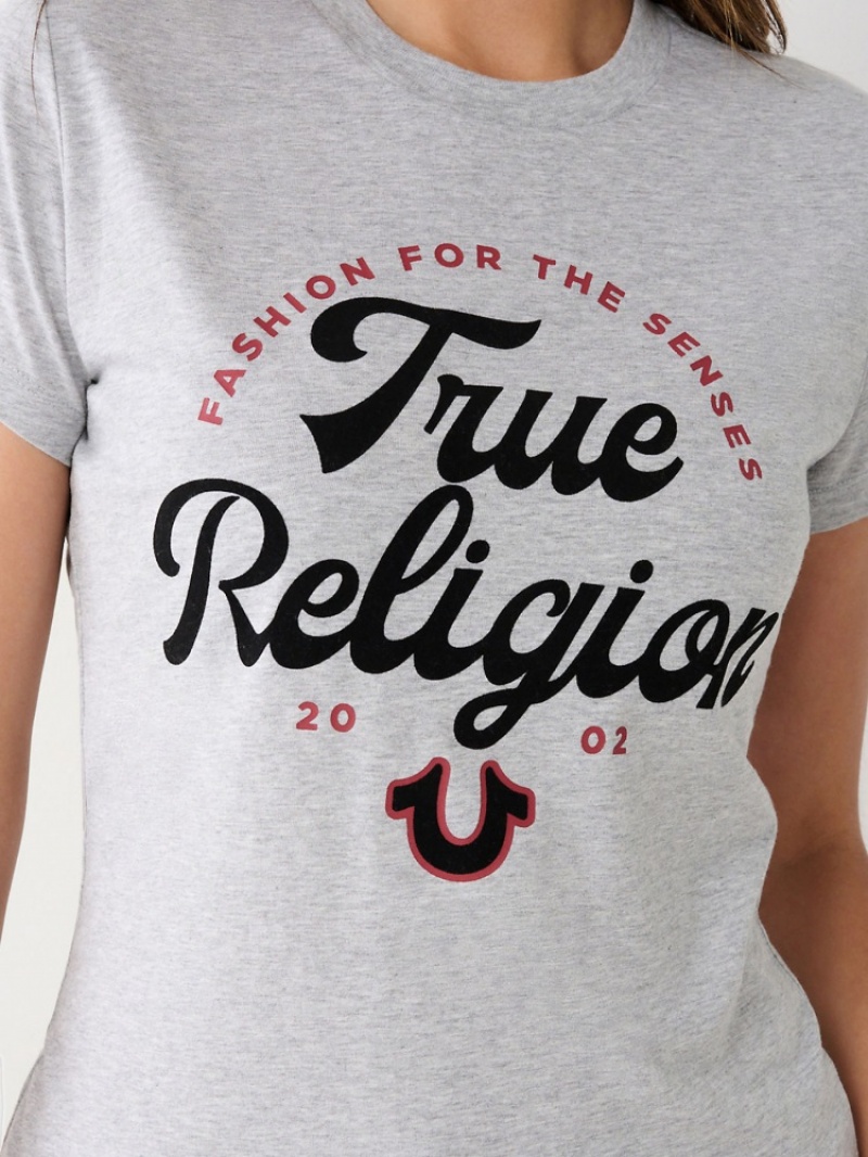 T Shirts True Religion True Logo Femme Noir | MCX-91205980