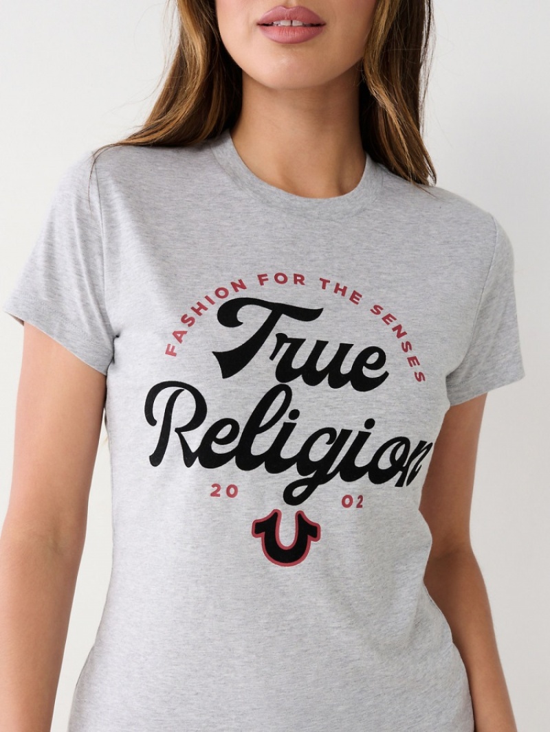 T Shirts True Religion True Logo Femme Noir | MCX-91205980