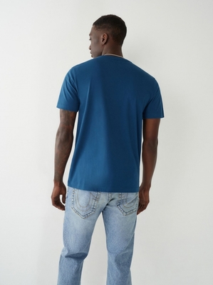 T Shirts True Religion Buddha Pocket Homme Bleu Marine | QLY-76788876