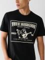 T Shirts True Religion Buddha Logo Homme Noir | CZR-05623732