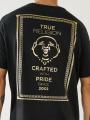 T Shirts True Religion Buddha Logo Homme Noir | CZR-05623732