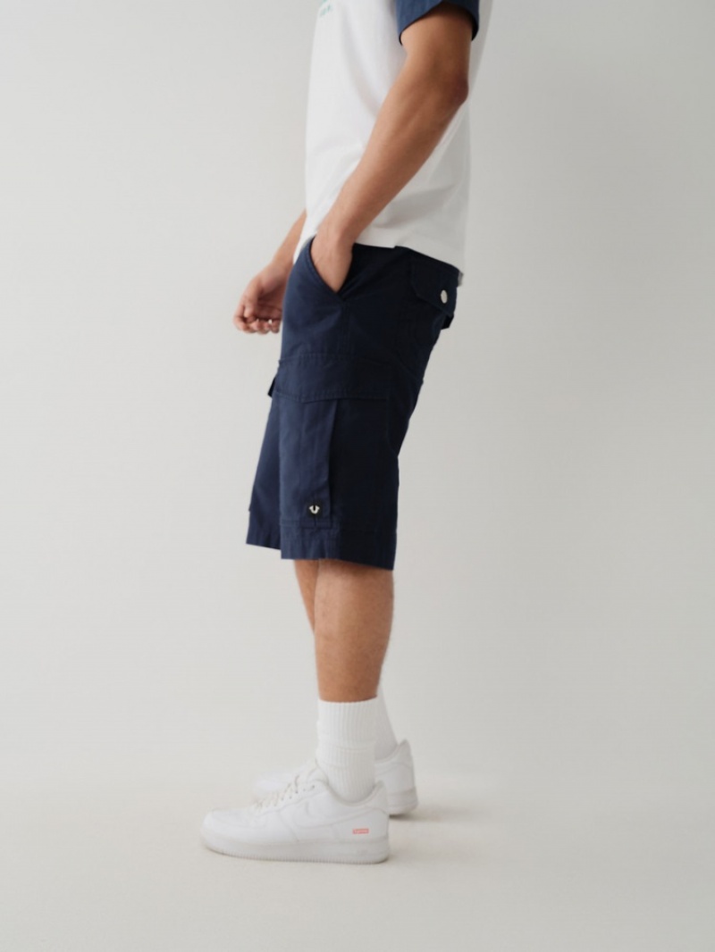 Short True Religion Cargo Corta Homme Bleu | ZTN-61709291