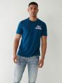 T Shirts True Religion Buddha Logo Homme Bleu Marine | BYM-06642707