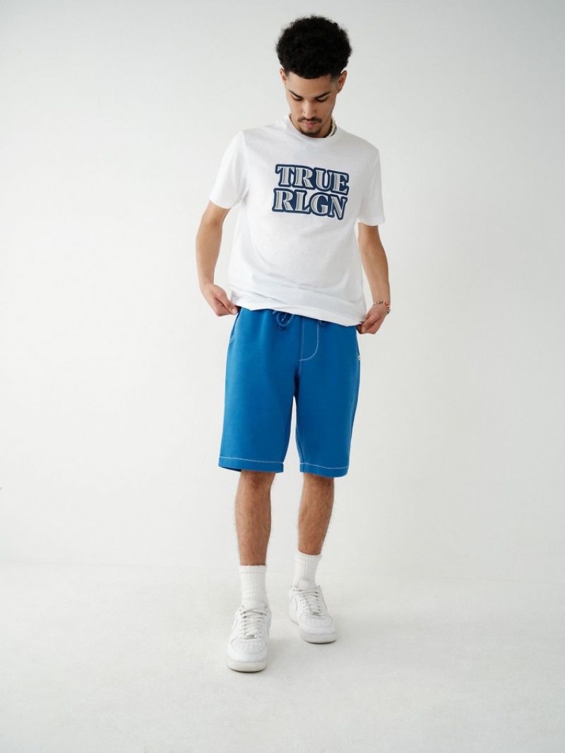 Short True Religion Big T Sweat Corta Homme Bleu | NAB-63195943