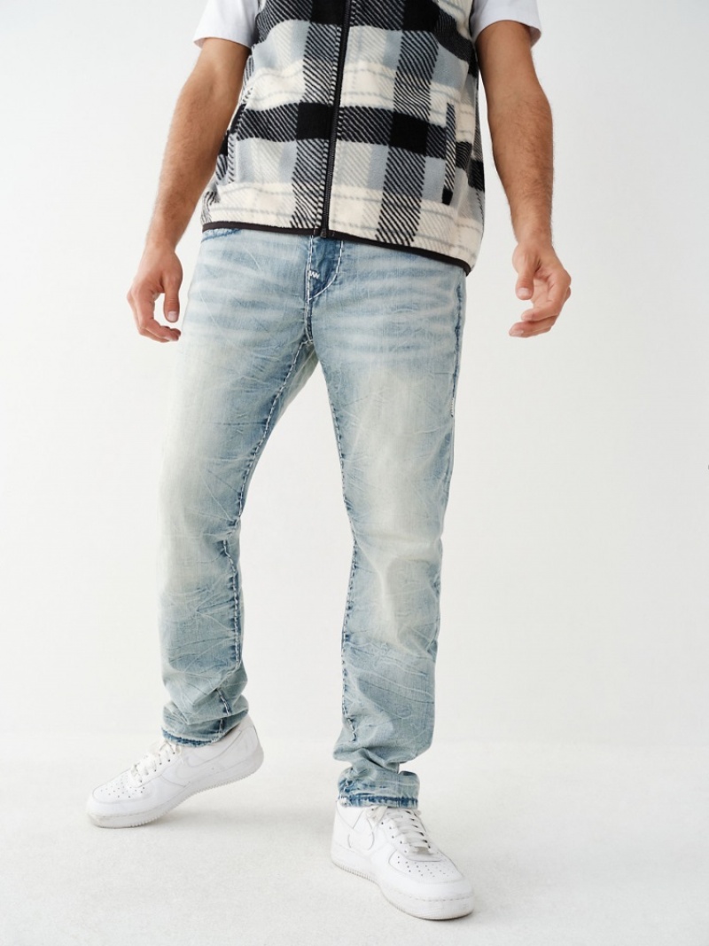 Big T & Super T Stitch True Religion Rocco Super T Stitch Mince Jean Homme Bleu | NTC-41492557