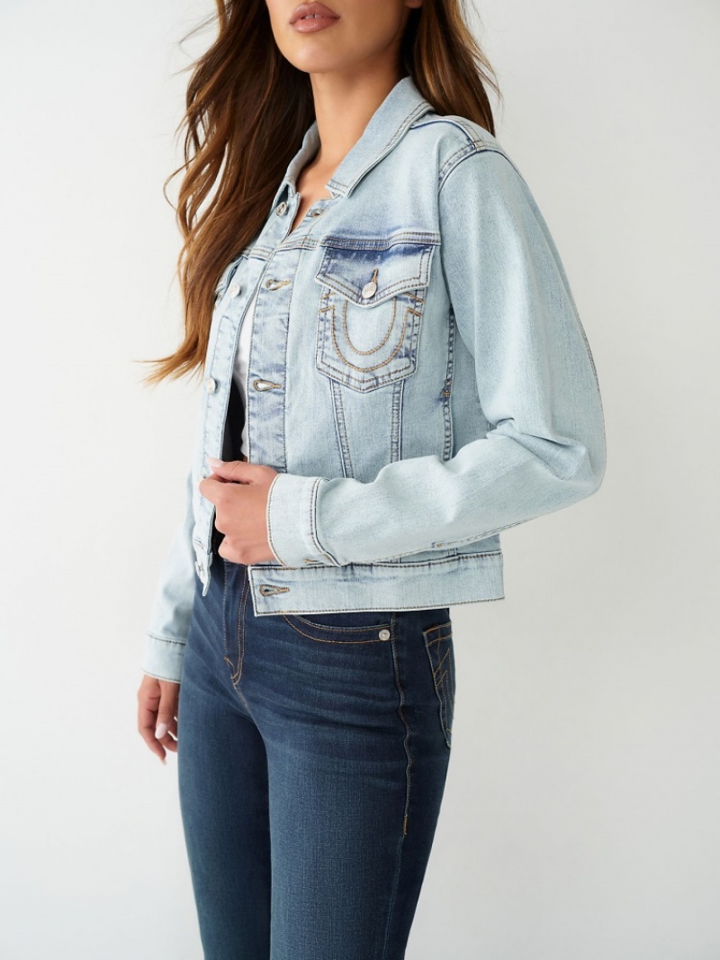 Vestes En Jean True Religion Buddha Femme Bleu | WZK-47455221