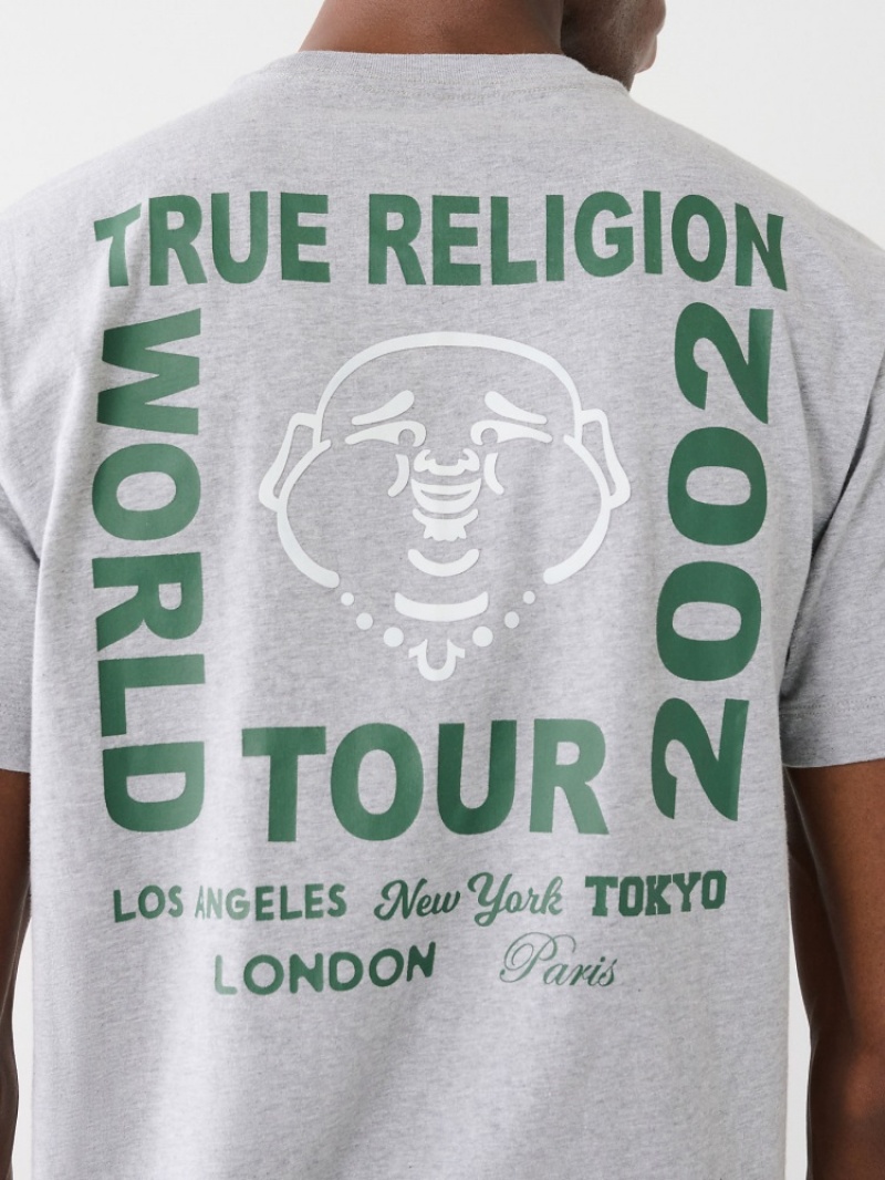 T Shirts True Religion Buddha Logo Homme Bleu | DJP-10775904