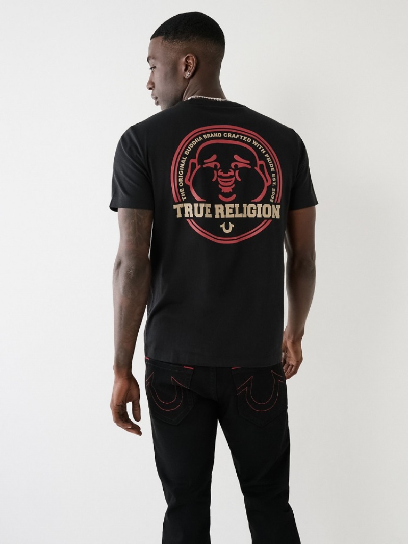 T Shirts True Religion Buddha Logo Homme Bleu Marine | PYT-41953742