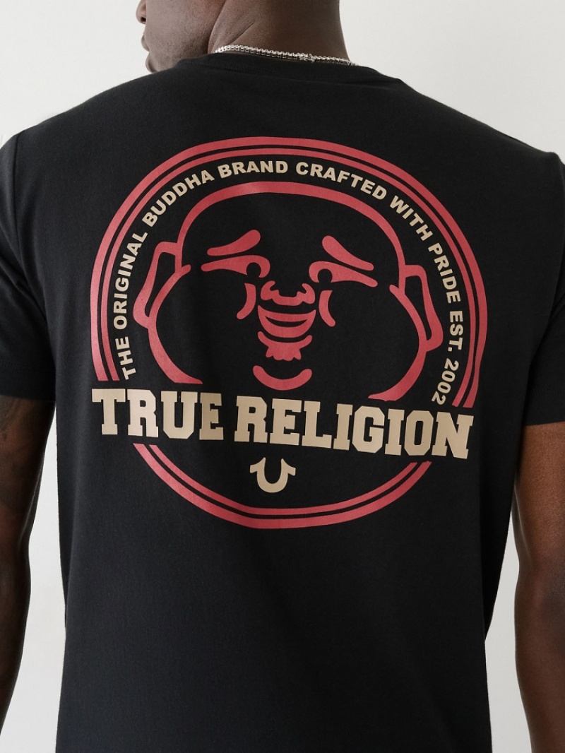 T Shirts True Religion Buddha Logo Homme Bleu Marine | PYT-41953742