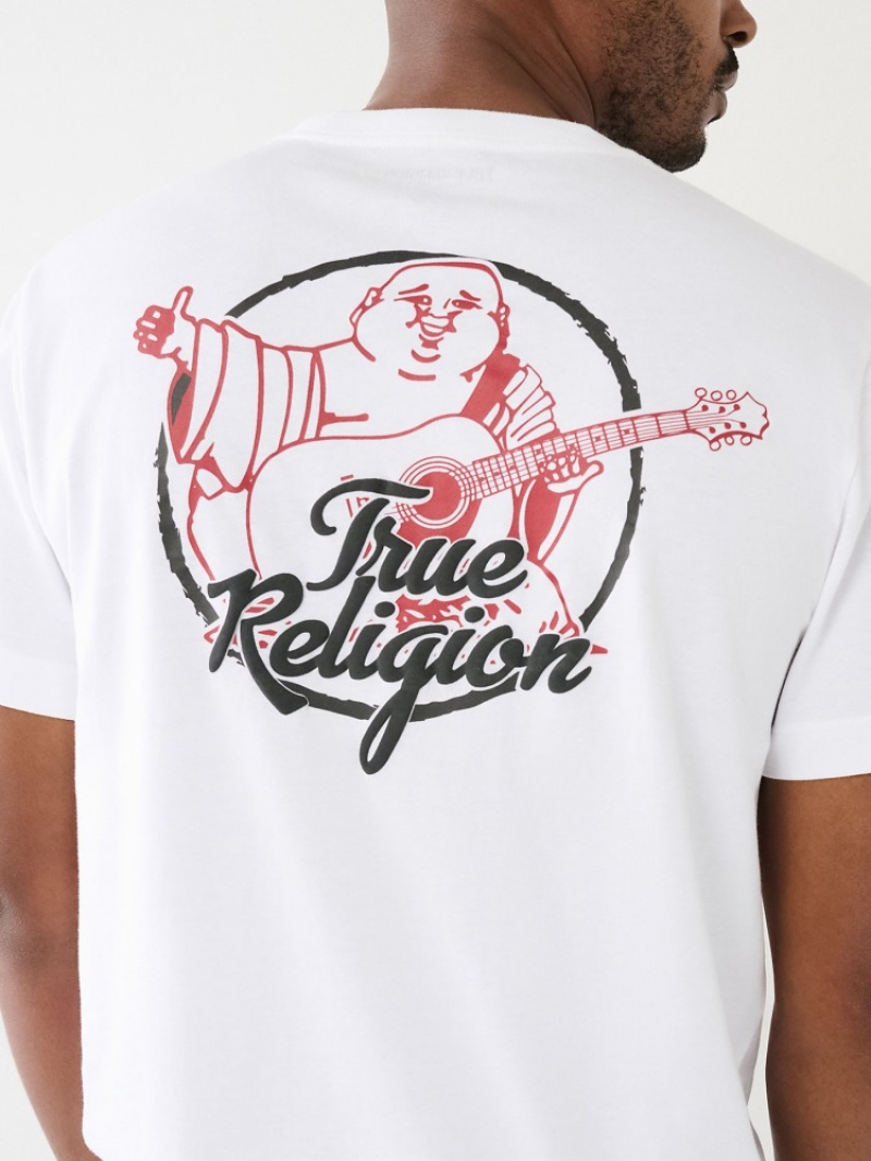 T Shirts True Religion Buddha Logo Homme Bleu | GGX-37533403