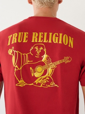 T Shirts True Religion Buddha Logo Homme Vert Olive | JLG-73992397