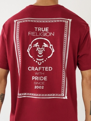 T Shirts True Religion Buddha Logo Homme Blanche Noir | HYP-36799331