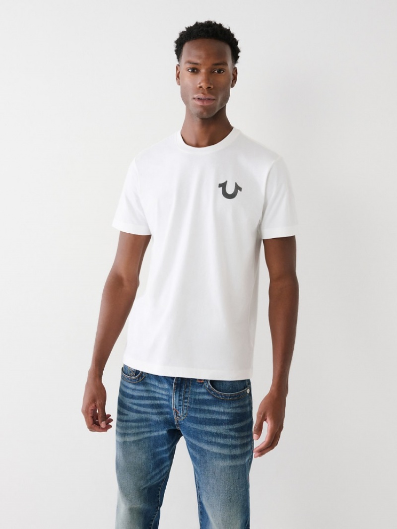 T Shirts True Religion Buddha Logo Homme Bleu Marine | BNY-66881418