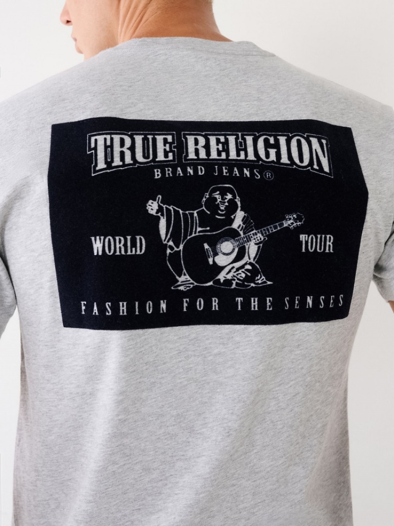 T Shirts True Religion Buddha Logo Homme Bleu Marine | KAU-60326198