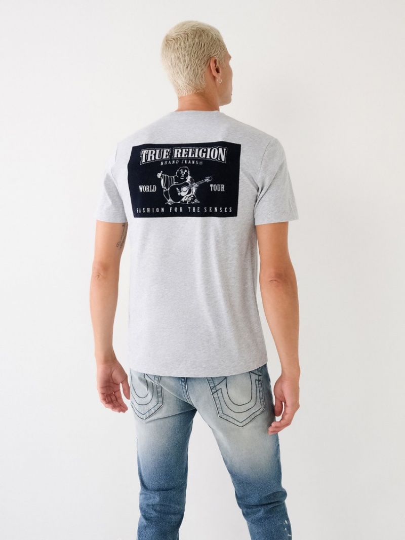 T Shirts True Religion Buddha Logo Homme Bleu Marine | KAU-60326198