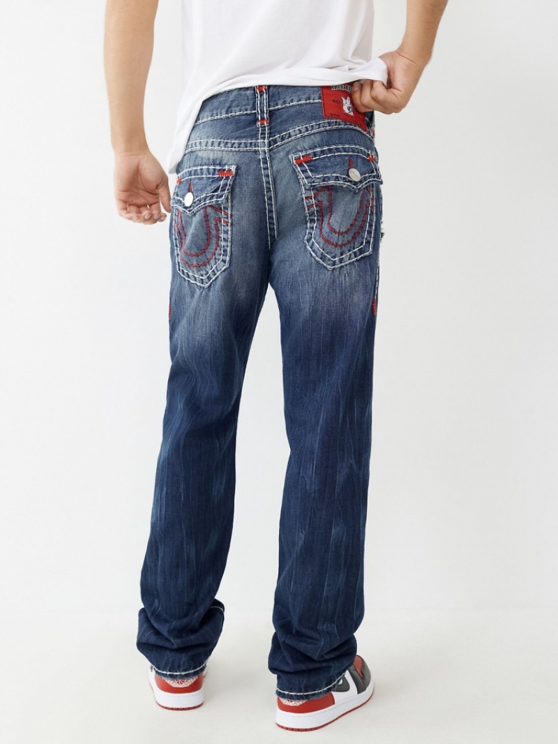 Big T & Super T Stitch True Religion Ricky Vintage Super T Droit Jean Homme Bleu Marine | FWQ-29383918