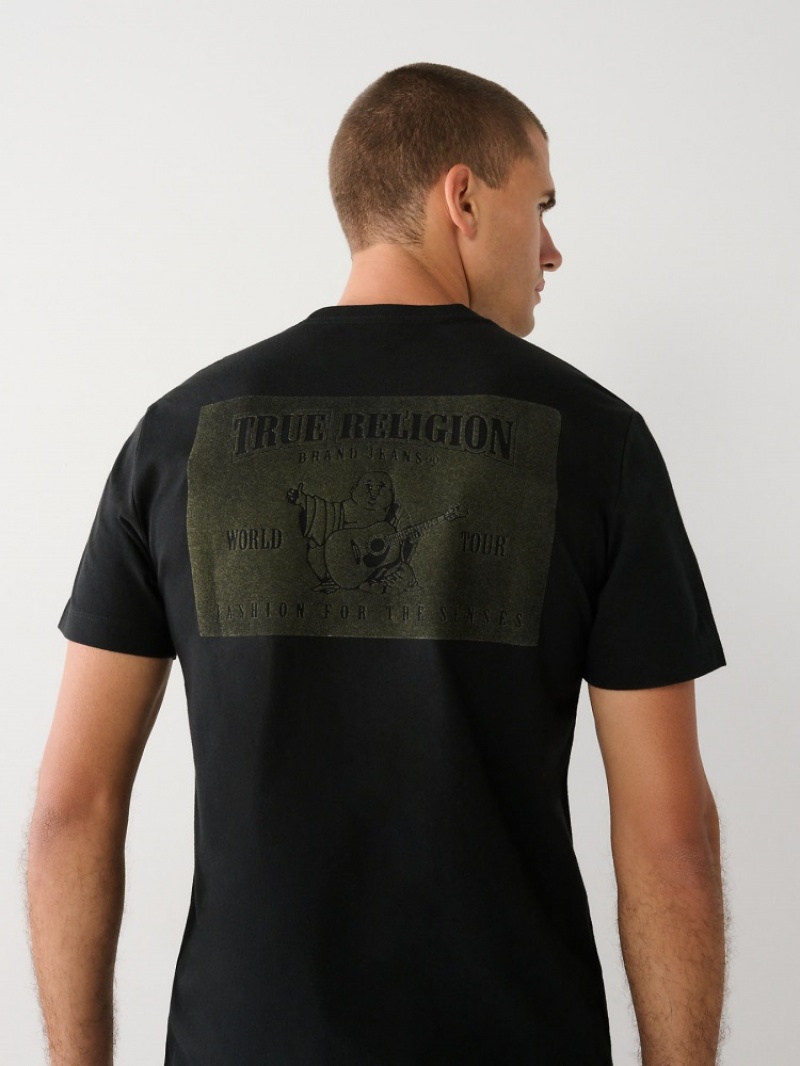 T Shirts True Religion Buddha Logo Homme Bleu | MRT-45464215