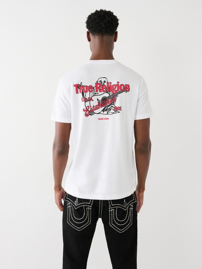 T Shirts True Religion Buddha Logo Homme Noir | VMJ-82067545