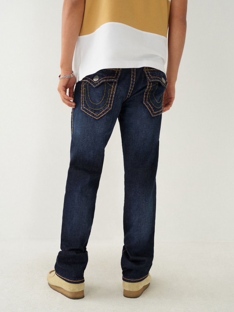 Big T & Super T Stitch True Religion Ricky Super T Stitch Droit Jean Homme Bleu | QRD-28812602