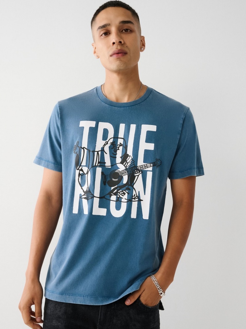 T Shirts True Religion Buddha Logo Homme Beige | VDE-36923721