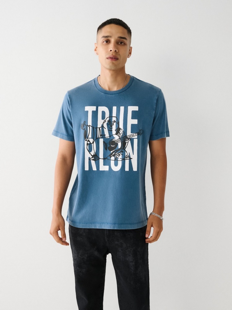 T Shirts True Religion Buddha Logo Homme Beige | VDE-36923721