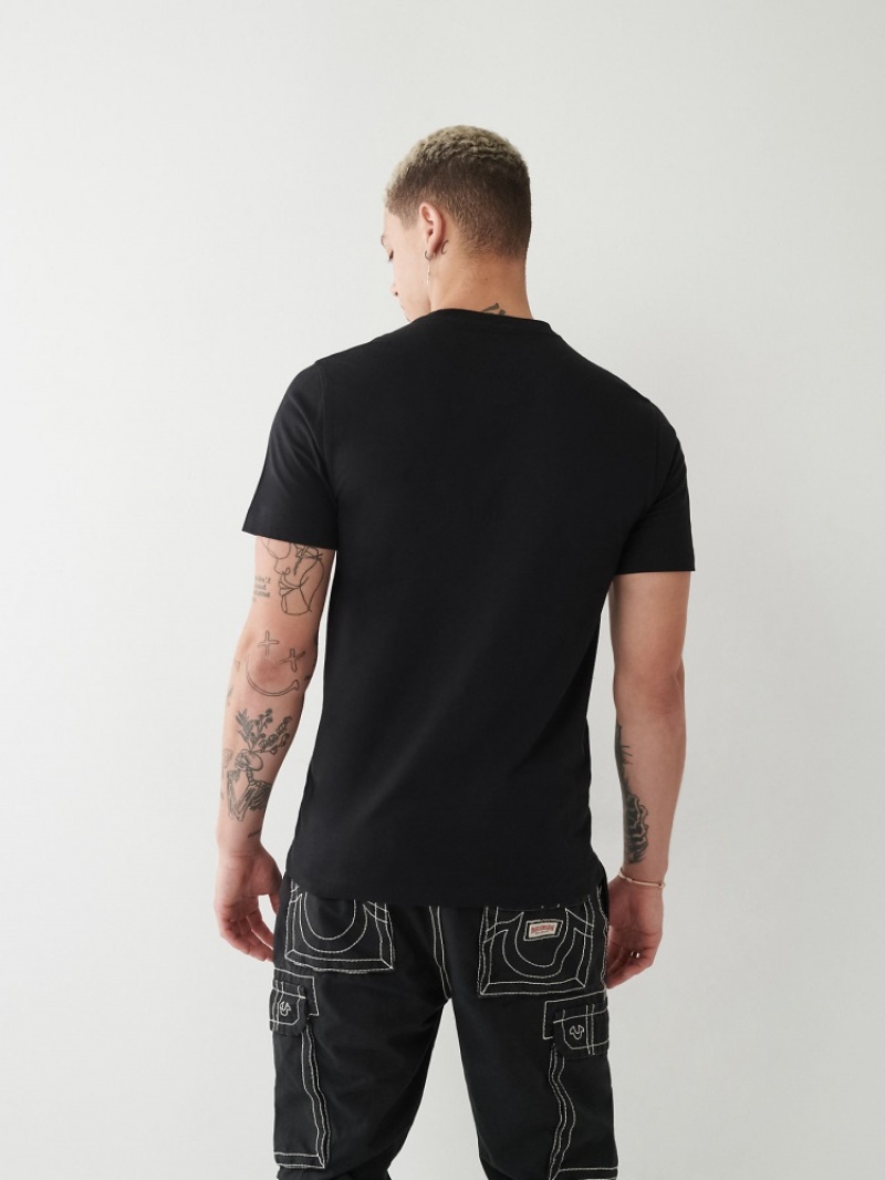 T Shirts True Religion Buddha Logo Homme Noir | KOT-62251393