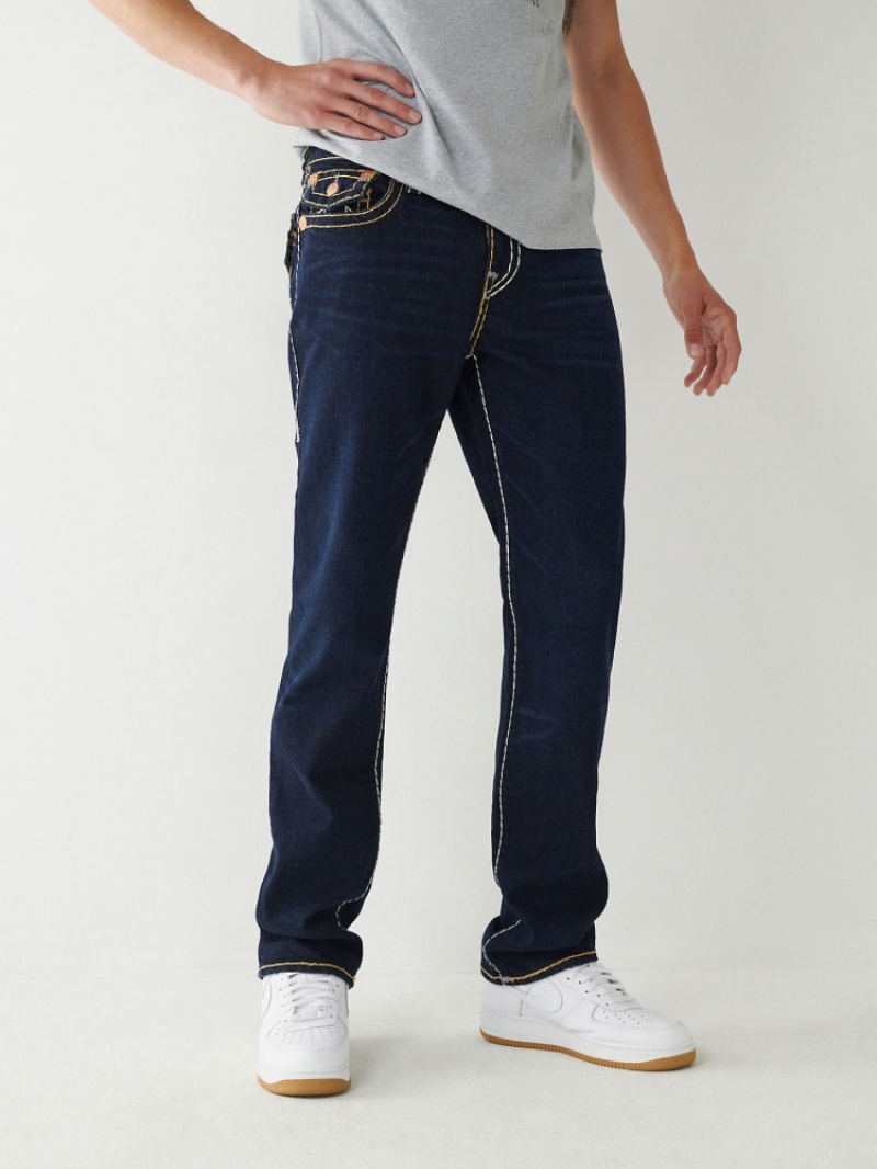 Big T & Super T Stitch True Religion Ricky Super T Stitch Droit Jean Homme Bleu | FMZ-67565596