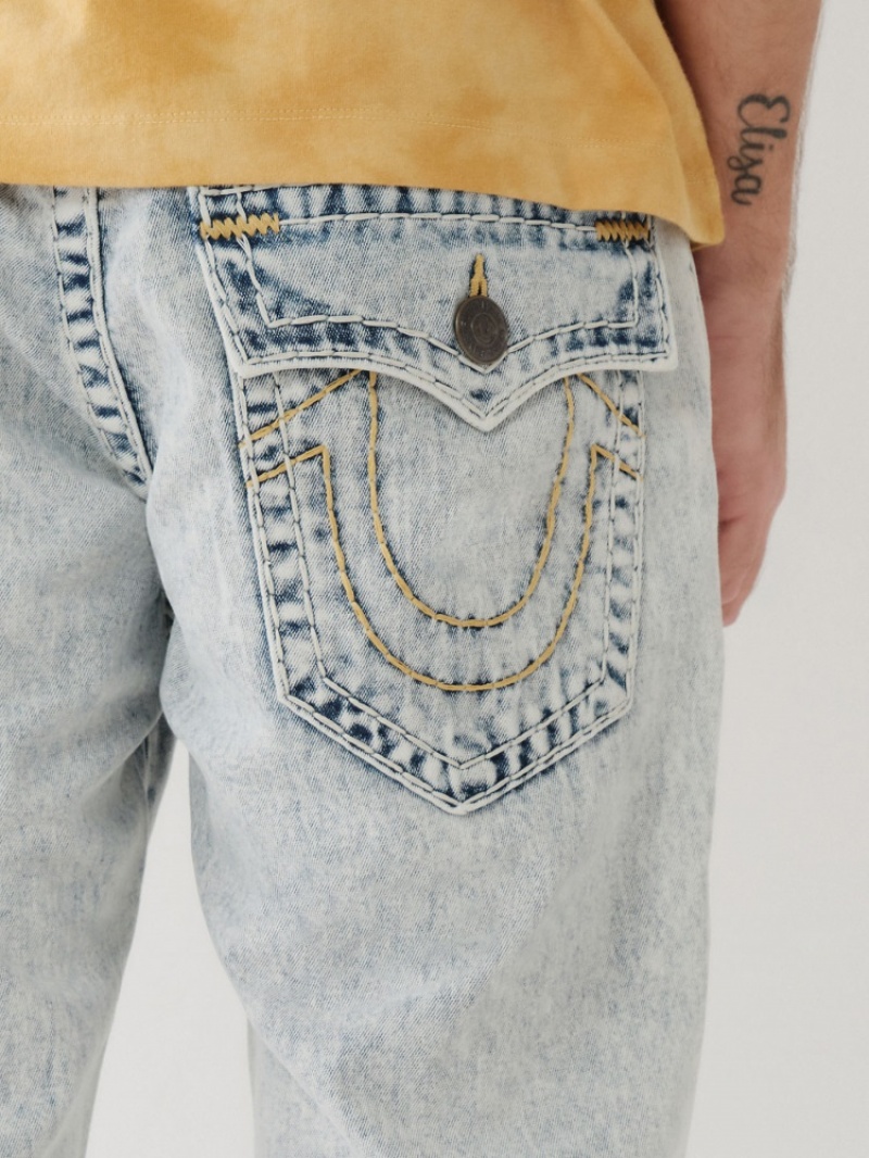 Big T & Super T Stitch True Religion Ricky Super T Stitch Droit Jean Homme Blanche Bleu Marine | LYC-50288891