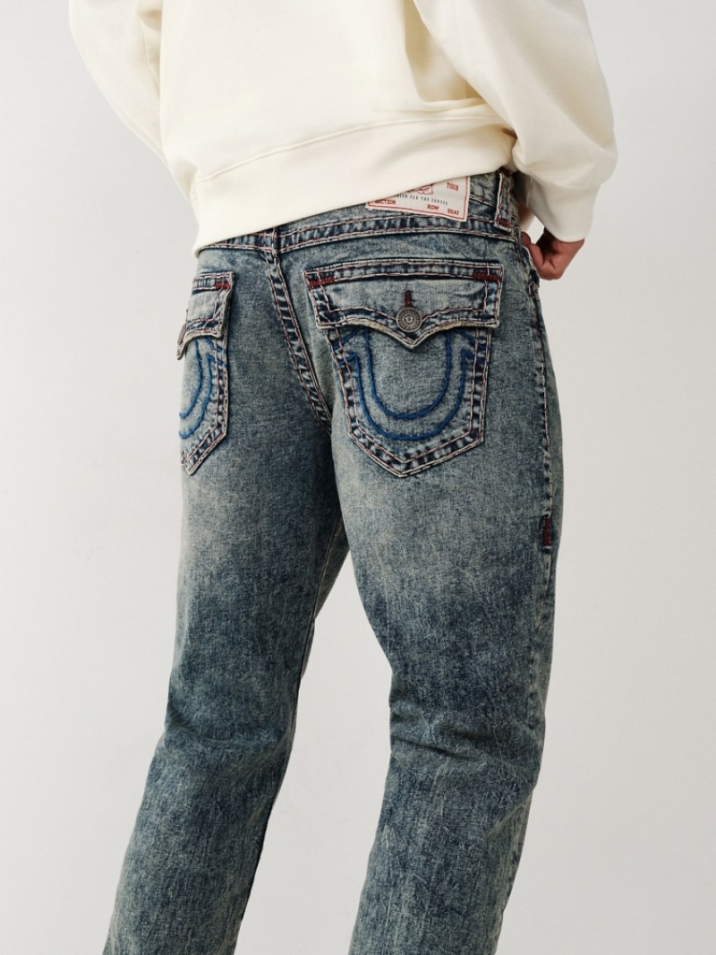 Big T & Super T Stitch True Religion Ricky Super T Stitch Droit Jean Homme Vert Olive | DHG-60256659