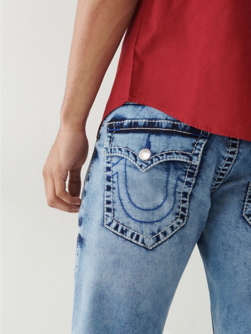 Big T & Super T Stitch True Religion Ricky Big T Stitch Droit Corta Homme Bleu Marine | XZJ-15220623