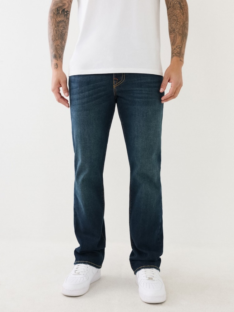 Big T & Super T Stitch True Religion Ricky Big T Stitch Droit Jean Homme Bleu | IJM-55539270