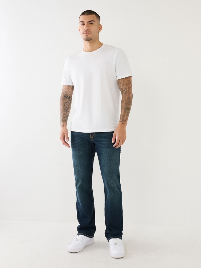 Big T & Super T Stitch True Religion Ricky Big T Stitch Droit Jean Homme Bleu | IJM-55539270