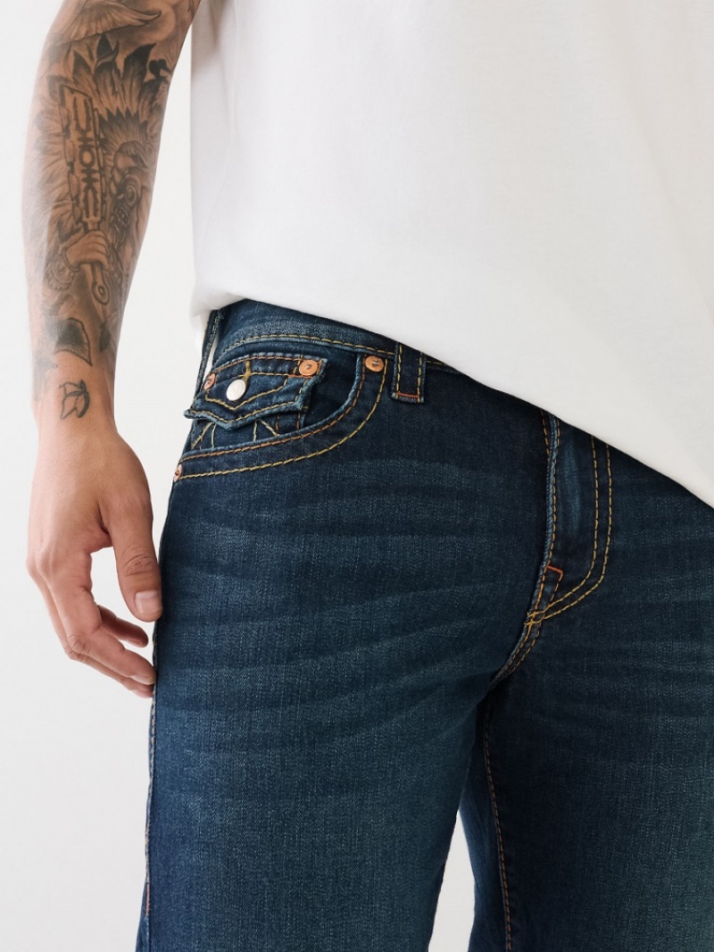 Big T & Super T Stitch True Religion Ricky Big T Stitch Droit Jean Homme Bleu | IJM-55539270