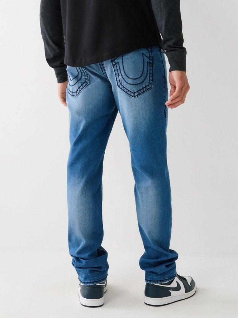 Big T & Super T Stitch True Religion Geno Super T Slim Jean Homme Noir Jaune | BMD-56878766