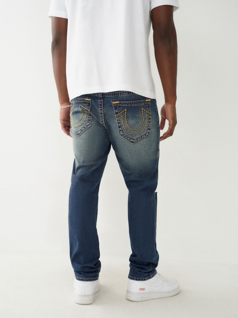 Big T & Super T Stitch True Religion Geno Super T Slim Jean Homme Kaki | TGM-58876971