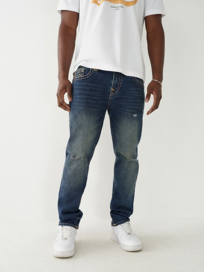 Big T & Super T Stitch True Religion Geno Super T Slim Jean Homme Kaki | TGM-58876971