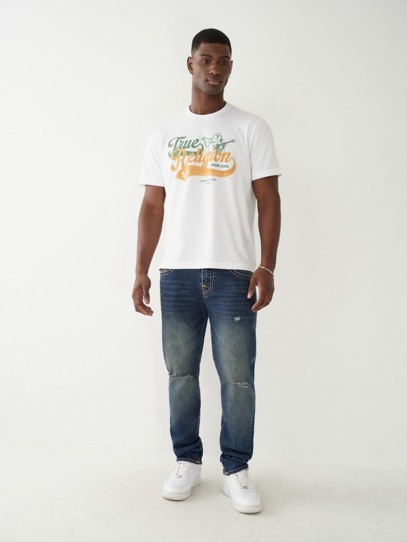 Big T & Super T Stitch True Religion Geno Super T Slim Jean Homme Kaki | TGM-58876971