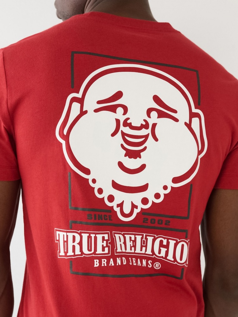 T Shirts True Religion Big Buddha Crew Neck Homme Bleu Marine | PGX-36838246