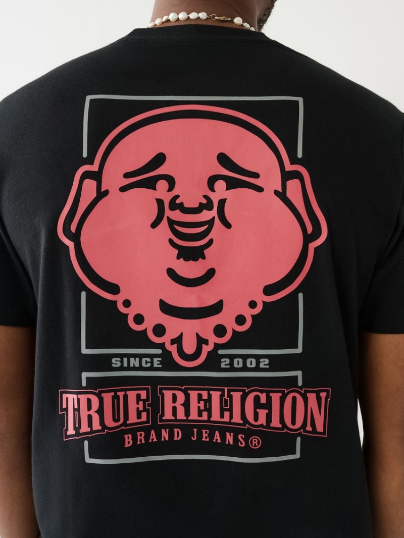 T Shirts True Religion Big Buddha Crew Neck Homme Noir | UXM-99360965